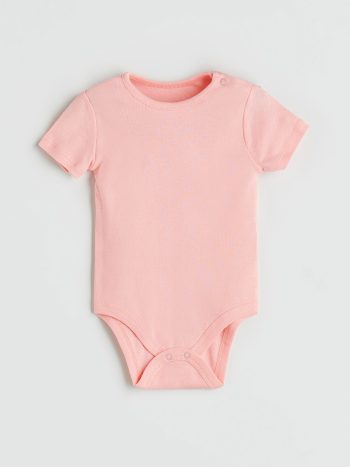 LCW Baby Pink Bicycle Neck Girl's Bodysuit Set