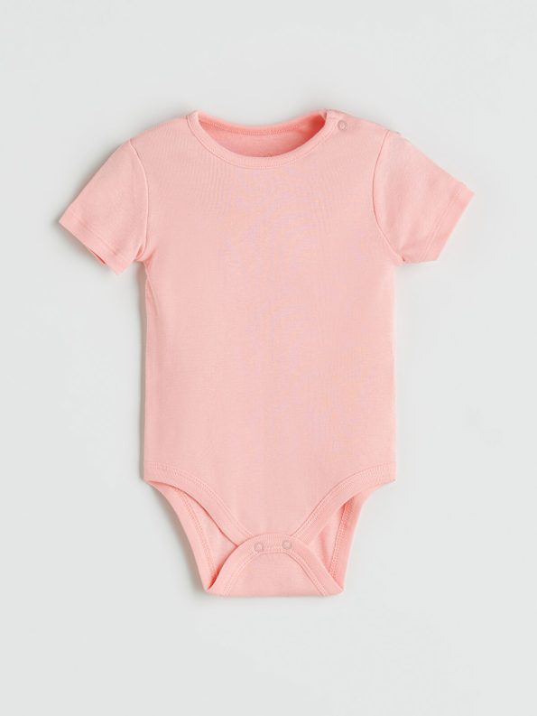 LCW Baby Pink Bicycle Neck Girl's Bodysuit Set