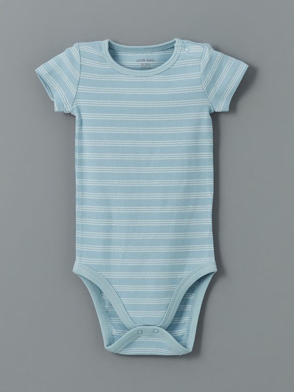 LCW Baby Ecru Printed Short Sleeve Bodysuit Set for Boys