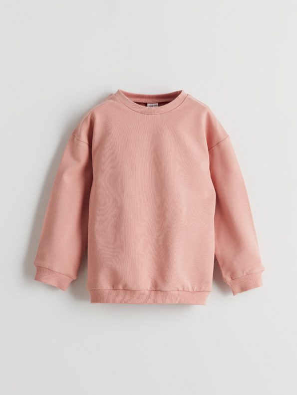 LCW Baby Pink Crew Neck Sweatshirt and Pants Set