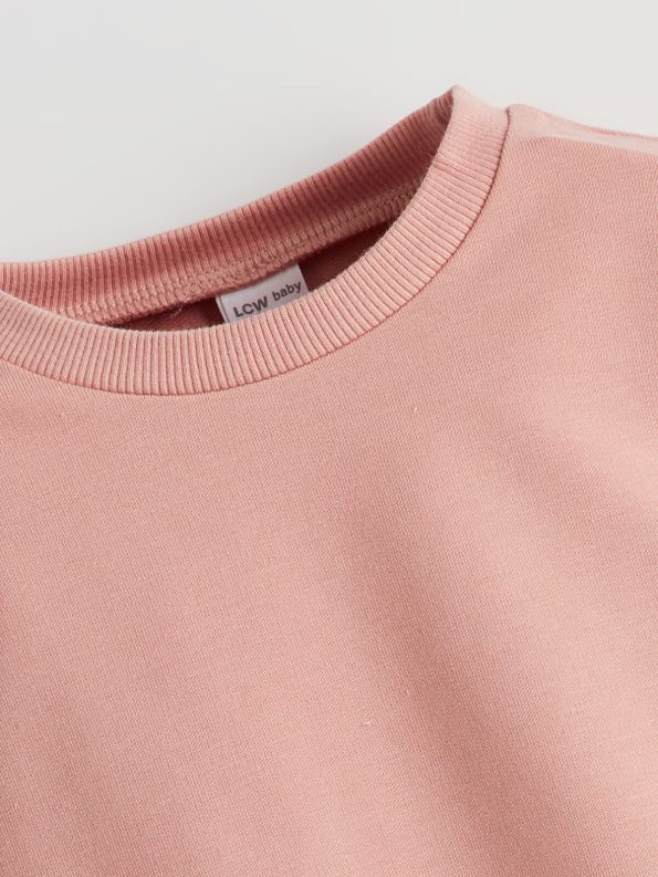 LCW Baby Pink Crew Neck Sweatshirt and Pants Set