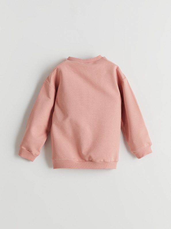 LCW Baby Pink Crew Neck Sweatshirt and Pants Set