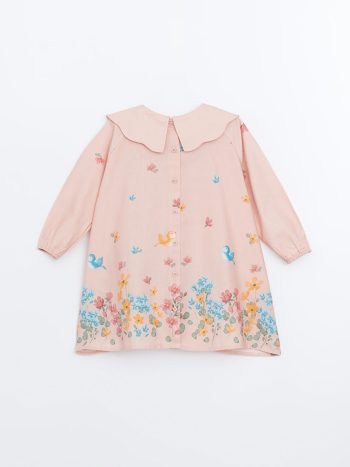 LCW Kids Pink Floral Peter Pan Collar Dress