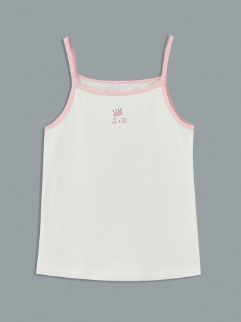 Square Neck Floral Girls' Tank Top Set
