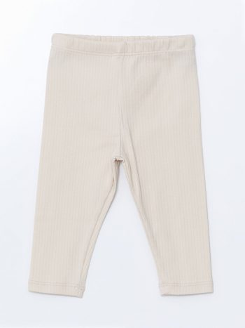 LCW Baby Pink Elastic Waist Organic Cotton Leggings Set