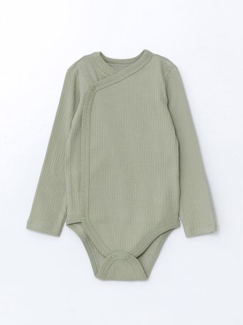 LCW Baby Beige Organic Cotton Floral Boys' Bodysuit Set