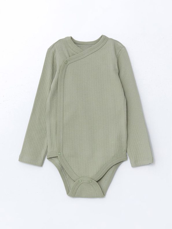 LCW Baby Beige Organic Cotton Floral Boys' Bodysuit Set