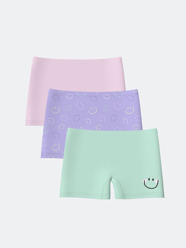 Printed Girls' Boxer Briefs Set of 3