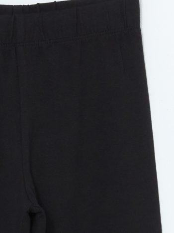 LCW Kids Black Elastic Waist Leggings for Girls