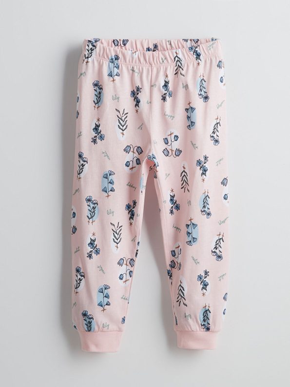 LCW Kids Pink Floral Print Baby Girl Pajama Set