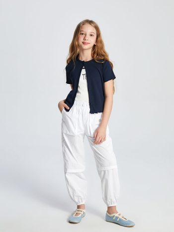 Floral Print Girls' Crop Top