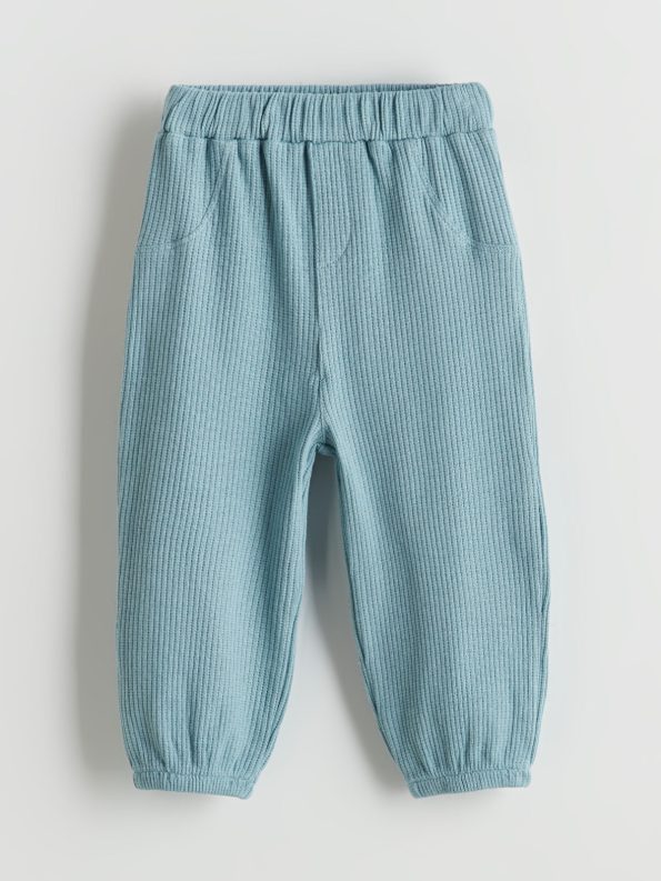 LCW Baby Beige Crew Neck Boys T-Shirt and Sweatpants Set