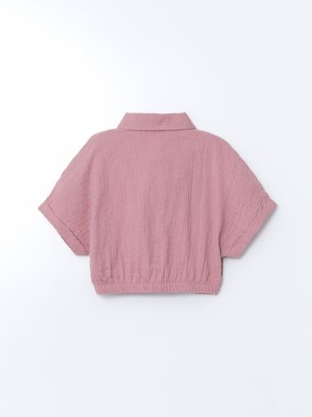 LCW Kids Lilac Short Sleeve Muslin Shirt