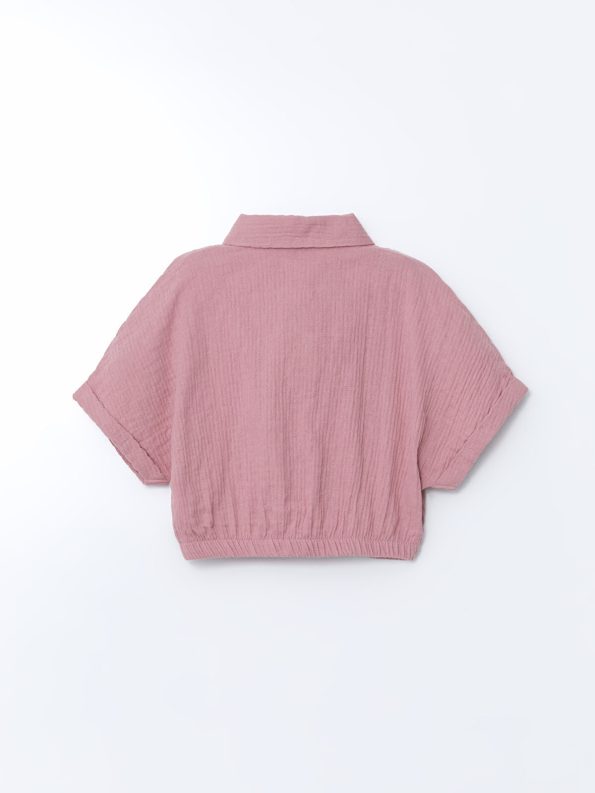 LCW Kids Lilac Short Sleeve Muslin Shirt