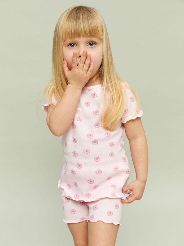 Bicycle Neck Girl Baby Romper Set
