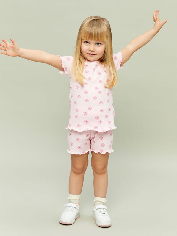 Bicycle Neck Girl Baby Romper Set