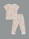 Daisy Duck Printed Girls' Baby T-Shirt and Sweatpants Set