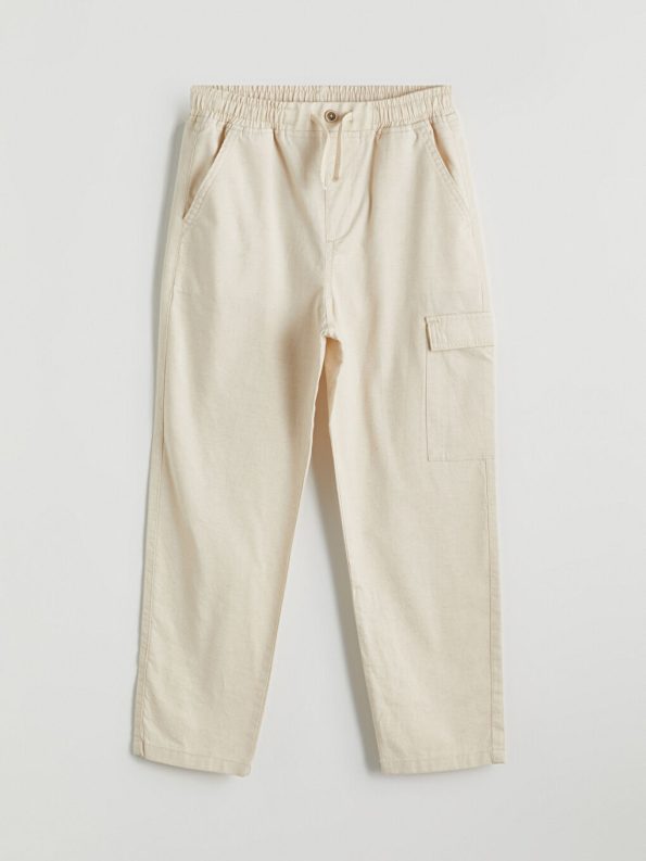 Standard Fit Linen Blend Boys' Pants