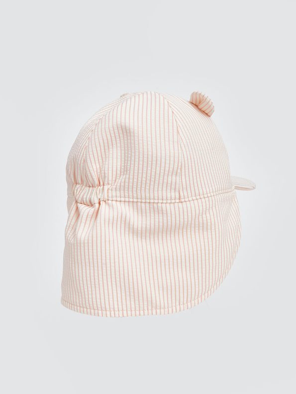 LCW Baby Pink Striped Sun Hat with Ear Protection