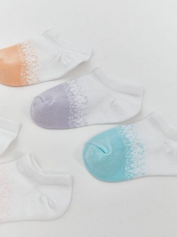 LCW Baby Pink Block Pattern Girl's Socks Set