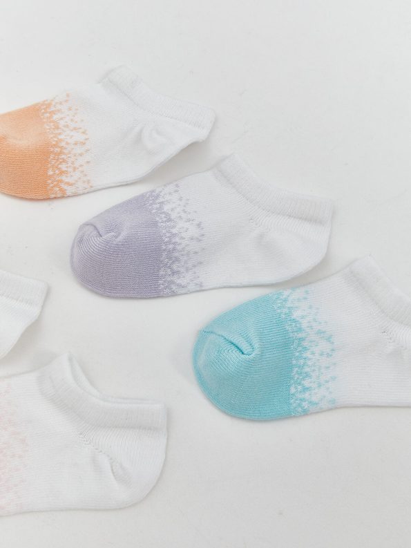 LCW Baby Pink Block Pattern Girl's Socks Set