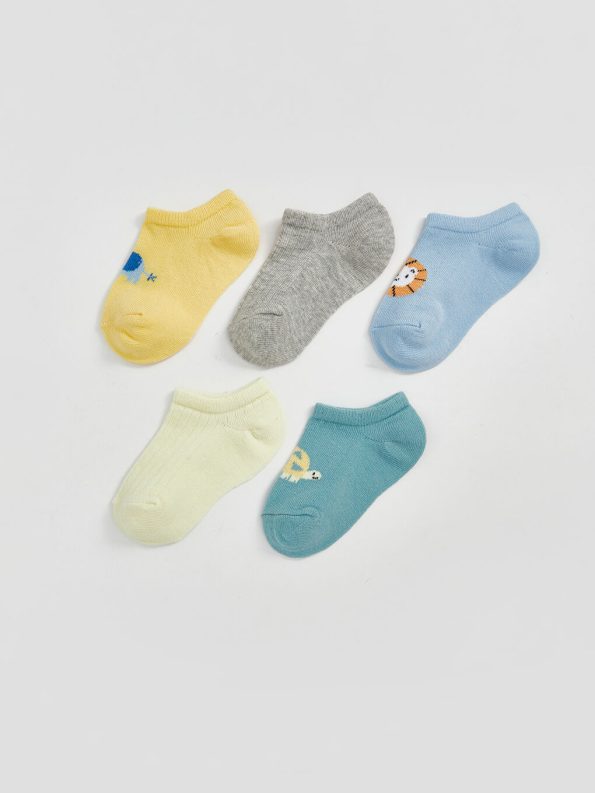 Boys' Baby Sock Booties Set of 5