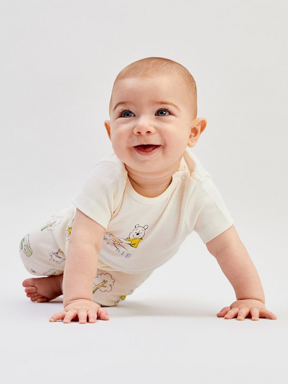 LCW Baby Ecru Winnie The Pooh Printed Baby Hospital Set