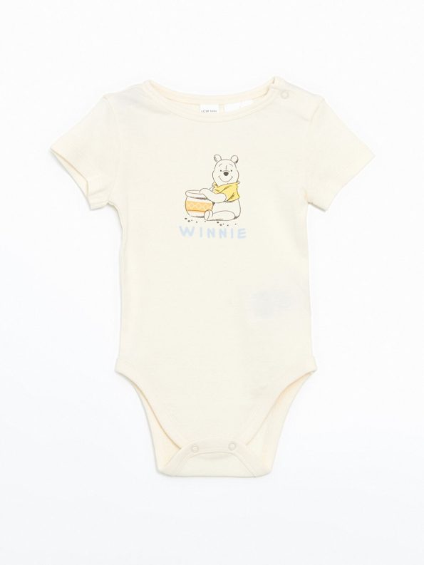 LCW Baby Ecru Winnie The Pooh Printed Baby Hospital Set
