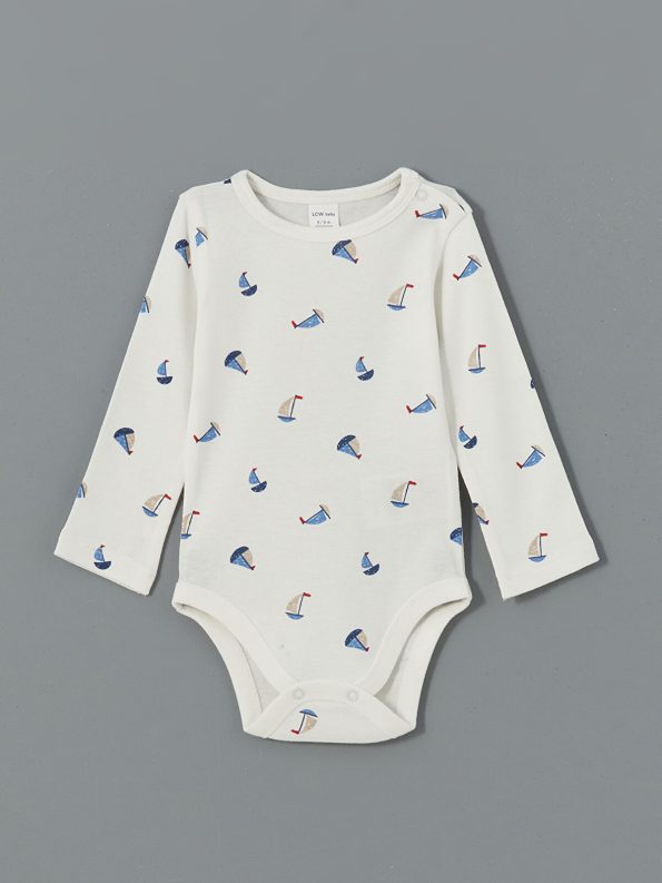 LCW Baby Blue Boy's Bodysuit and Leggings Set