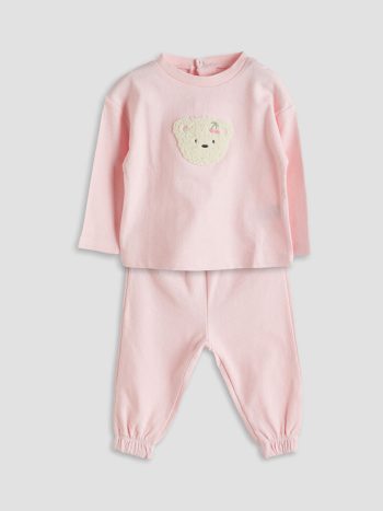 Minnie Mouse Print Baby Girls Bodysuit and Pants Set