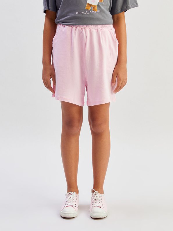 LCW Kids Pink Elastic Waist Girls Shorts