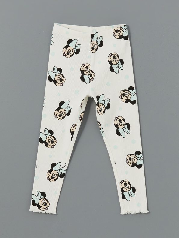 LCW Baby Green Minnie Mouse Print Girls Pajama Set
