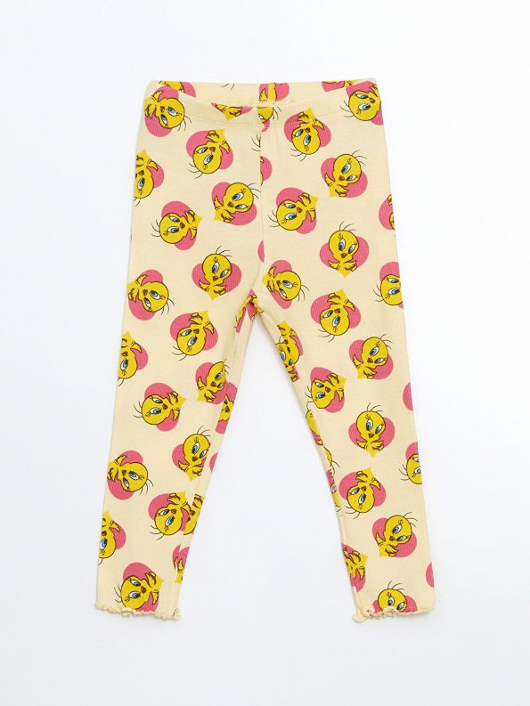 LCW Baby Tweety Printed Girls' Pajama Set