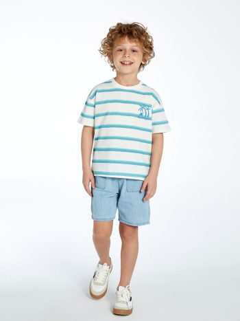 LCW Kids Indigo Waistband Basic Boy's Denim Shorts