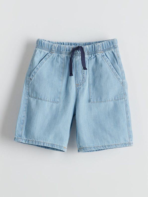 LCW Kids Indigo Waistband Basic Boy's Denim Shorts