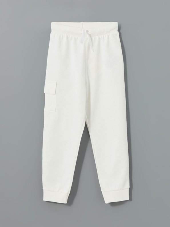 LCW Kids Cream Elastic Waist Boys Jogger Pants Set