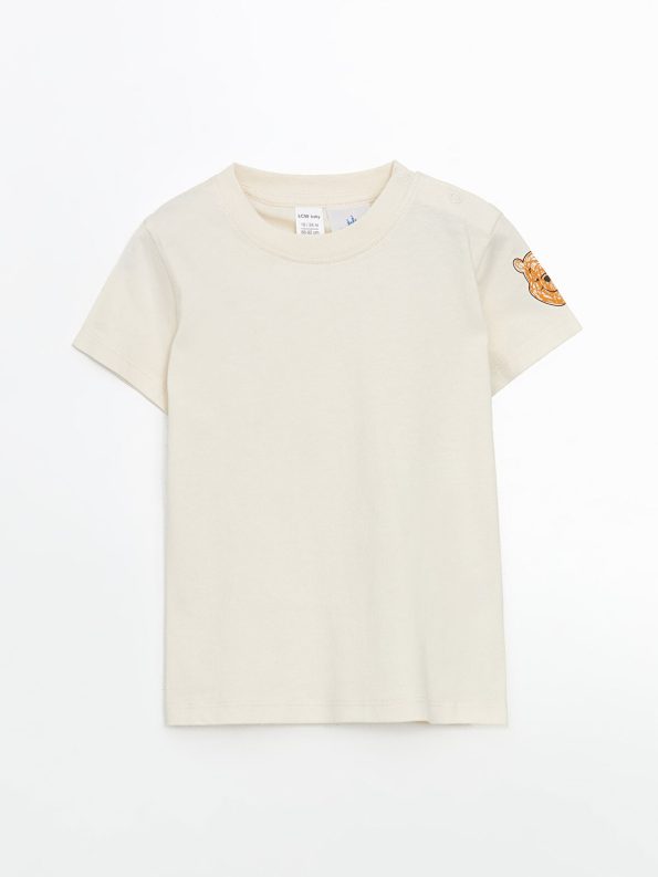 LCW Baby Yellow Winnie the Pooh Printed Boys T-Shirt and Dungaree Set