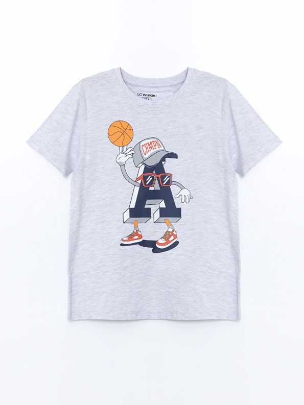Boys' Real Madrid Printed Crew Neck T-Shirt and Shorts