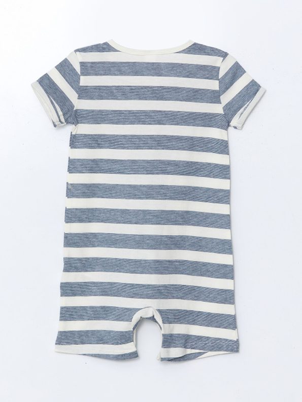 LCW Baby Navy Blue Short Sleeve Bodysuit Set for Boys