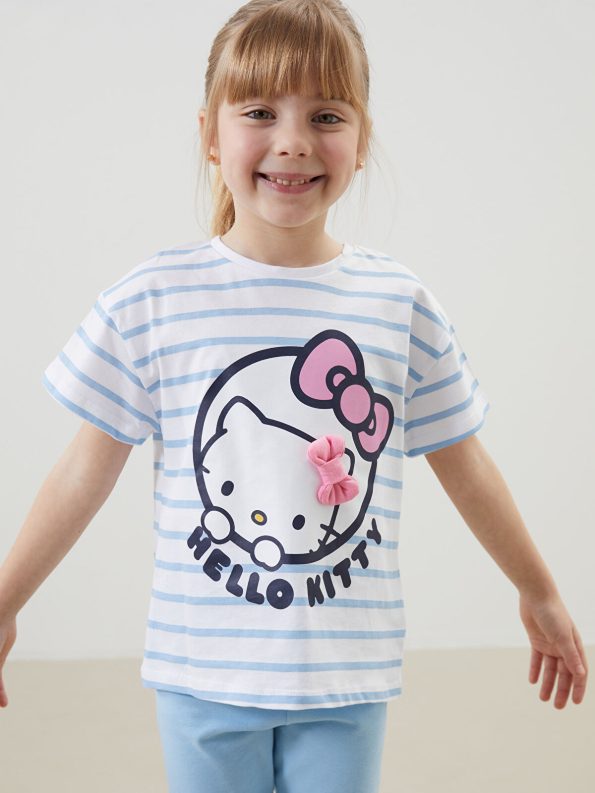 LCW Kids Blue Hello Kitty Printed T-Shirt and Leggings Set