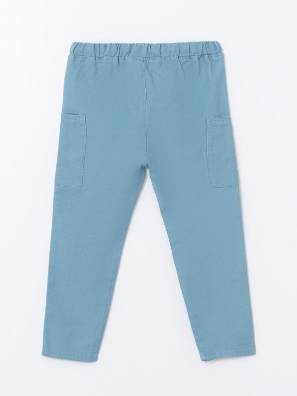 LCW Kids Blue Linen Blend Boys Cargo Pants