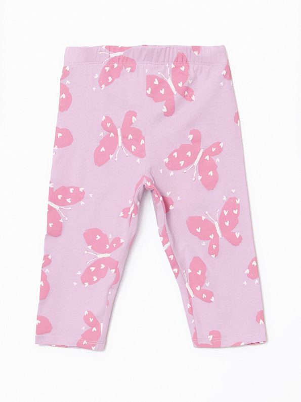 LCW Kids Lilac Printed Elastic Waist Leggings
