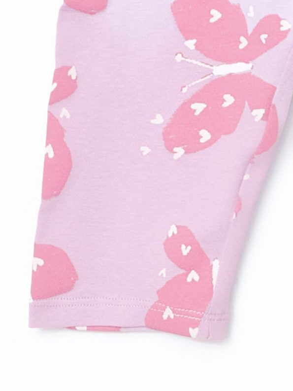 LCW Kids Lilac Printed Elastic Waist Leggings