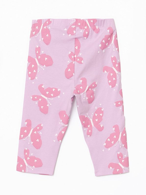 LCW Kids Lilac Printed Elastic Waist Leggings