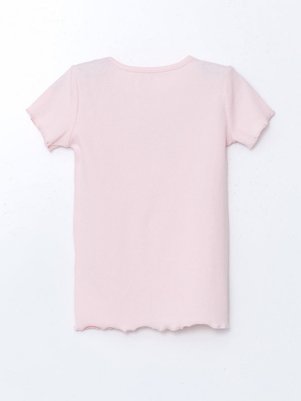 LCW Baby Pink Short Sleeve Pajama Set for Girls