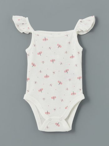 LCW Baby Cream Square Neck Girls' Bodysuit Set of 3