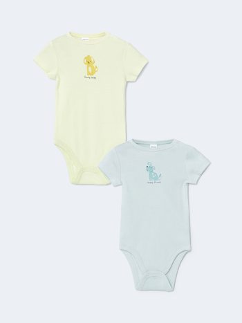 Boys' Printed Crew Neck Bodysuit Set