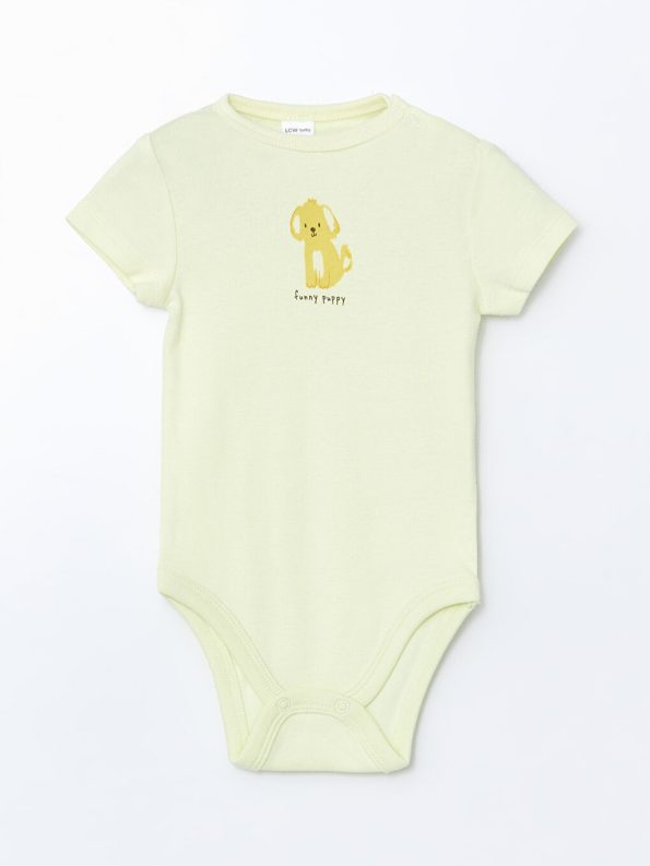 Boys' Printed Crew Neck Bodysuit Set