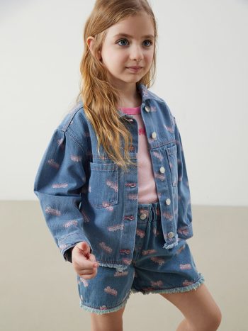 Embroidered Crew Neck Sweatshirt for Girls