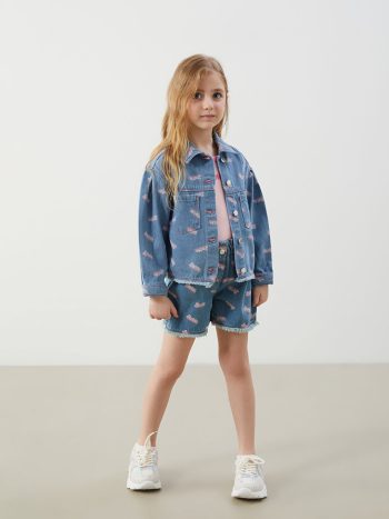 Embroidered Crew Neck Sweatshirt for Girls